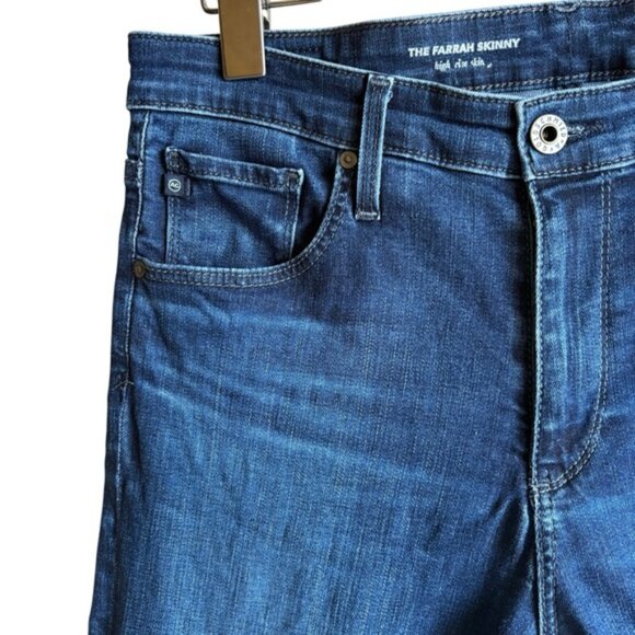AG The Farrah High Rise Skinny Denim Jeans Blue W29 - Picture 5 of 13